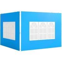Outsunny Set of Two 3 x 3(m) Gazebo Frame Replacement Walls - Blue