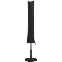 Outsunny Parasol Cover, Cantilever Umbrella Cover, Banana Umbrella Cover with Zipper for Outdoor Garden, Patio, Black