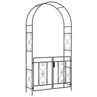 Outsunny Metal Garden Arch with Double Gate, Garden Arbor Climbing Plants