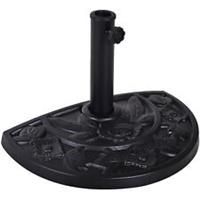 Outsunny 9kg Half Round Parasol Umbrella Base Resin Outdoor Garden Furniture