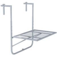 Outsunny Balcony Hanging Table Wall Mount Adjustable Folding Desk Patio Grey