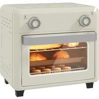 HOMCOM 10L Air Fryer Oven, Mini Oven, Oil Free Cooking, Grill, Roast, Bake, with Adjustable Temperature, Timer, 1000W, Cream White Aosom UK