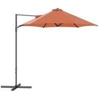 Outsunny 2.5M Offset Roma Patio Umbrella W/ 360° Rotation, Orange