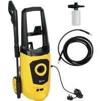 DURHAND 1800W High Pressure Washer, 150 Bar Pressure, 510 L/h Flow, High-Performance Portable Power Washer with 6M Hose for Garden, Car, Yellow