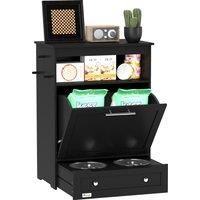 Pet Feeder Station, Dog Cat Food Storage Feeding Station, Food Cabinet