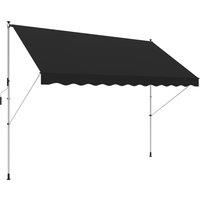 Outsunny 3x1.5m Adjustable Outdoor Aluminium Frame Awning Black