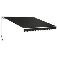 Outsunny 2.95 x 2.5m Canopy Sun Shade Shelter with Crank Handle, Black