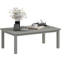 Outsunny 100cm x 60cm Aluminium Outdoor Coffee Table - Grey