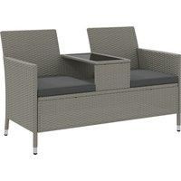 2 Seater Rattan Chair Garden Furniture Wicker Patio Love Seat Outdoor With Table