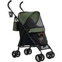 Pet Stroller, Foldable & Lightweight Dog Pram w/ Umbrella Structure