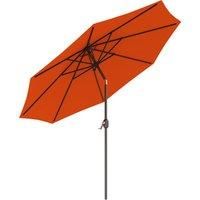 Outsunny 3(m) Garden Parasol Umbrellas, Outdoor Sun Shade with 8 Ribs, Tilt and Crank Handle for Balcony, Bench, Garden, Orange