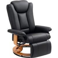 HOMCOM Faux Leather Recliner Chair - Black