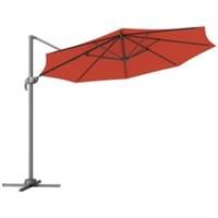 Outsunny 3 x 3(m) Cantilever Parasol Garden Umbrella with Cross Base Orange
