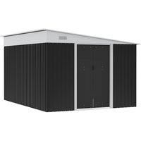 Outsunny Outdoor Garden Metal Storage Shed - Black