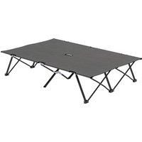 Outsunny Double Camping Cot Bed, with Bag - Charcoal Grey