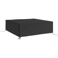 Outsunny Large Patio Garden Furniture Set Cover 600D Oxford Square Waterproof, 230 x 230 x 70 cm, Black