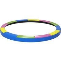 SPORTNOW 12FT Trampoline Spring Cover, Plastic Trampoline Pad Replacement with Elastic Cord, Waterproof, UV Resistant and Tear-Resistant, Multi-Colored