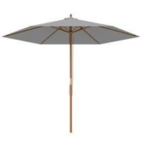 Outsunny 2.5m Wood Garden Parasol Sun Shade Outdoor Wooden Umbrella Canopy