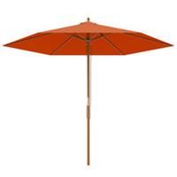 Outsunny 2.5m Wood Garden Parasol Sun Shade Outdoor Wooden Umbrella Canopy