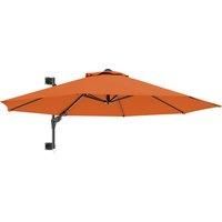 Outsunny 3(m) Wall-Mounted Parasol Shade, with Handle - Orange