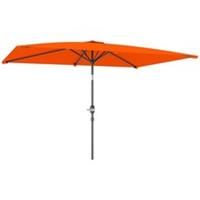 Outsunny 3x2m Garden Parasol Canopy Tilt Crank 6 Ribs Sun Shade Orange