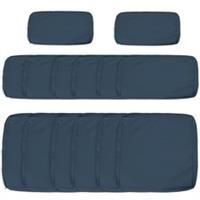 Outsunny Garden Rattan Sofa Set Polyester Cover Replacement No Cushion Blue