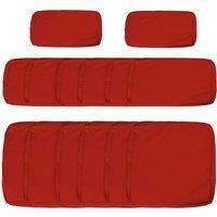 Outsunny Set of 14 Outdoor Cushion Covers - Red