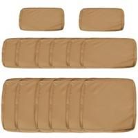 Outsunny Garden Rattan Sofa Set Polyester Cover Replacement No Cushion Beige