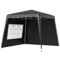 Outsunny 2.4 x 2.4m UV50+ Pop Up Gazebo Canopy Tent with Carry Bag, Black