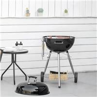 Outsunny Portable Kettle Charcoal Grill - Black