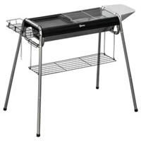 Outsunny Charcoal BBQ Grill with Griddle Plate, Black