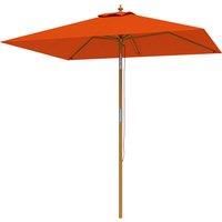 Outsunny Wooden Patio Umbrella - Orange