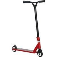 HOMCOM Stunt Scooter, 360 Entry Level Tricks Scooter w/ Lightweight Aluminium Deck and ABEC 7 Bearing, For Age 14+ Beginners, Red
