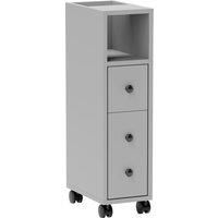 kleankin Slimline Bathroom Storage Cabinet - Grey