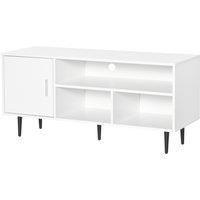 HOMCOM TV Stand Cabinet for TVs up to 60 Inches - White