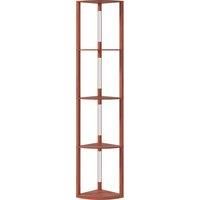 HOMCOM Corner Floor Lamp for Living Room Bedroom with Dimmable Warm White LED Light, Modern Tall Standing Lamp, Brown