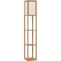 HOMCOM Three-Shelf Standing Lamp - Natural