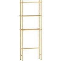 3-Tier Bamboo Over Toilet Storage Unit, Bathroom Space Saver, Natural