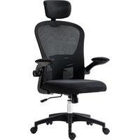 Vinsetto Multi-Adjustable Office Chair, with Lumbar Support, Headrest and Mesh Back - Black