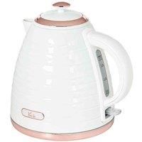 HOMCOM Electric Kettle, Fast Boil, 1.7L, 3kW, Swivel, White Ripple