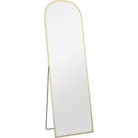 HOMCOM 162cm Aluminium Frame Standing Mirror - Gold