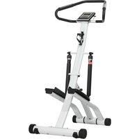 12-Level Hydraulic Resistance Stepper Machine with LCD Monitor for Home Workout