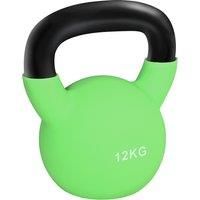 HOMCOM Soft Kettlebell, 12kg Kettle Bell with Non-Slip Handle for Home Gym Weight Lifting and Strength Training, Green