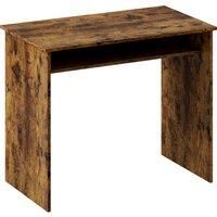 HOMCOM Boxy Work Desk, with Shelf - Wood-Effect