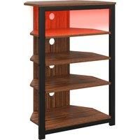 4-Tier Corner TV Stand with Storage, LED Lights for TVs up to 29"