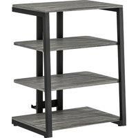 HOMCOM HiFi Stand, with Four Storage Shelves - Dark Grey