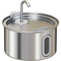 PawHut 2.5L Stainless Steel Cat Water Fountain for Drinking with Ultra-Silent Pump, Water-Level Window, Filters