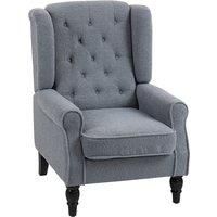 Accent Chair Wingback Armchair with Wood Frame for Living Room