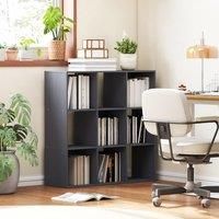HOMCOM 9 Cube Storage Unit Cabinet Bookcase Display Shelves, Grey, Grey