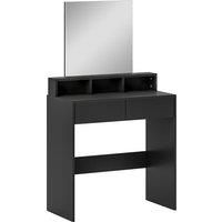 HOMCOM Multi-Storage Dressing Table, with Mirror - Black